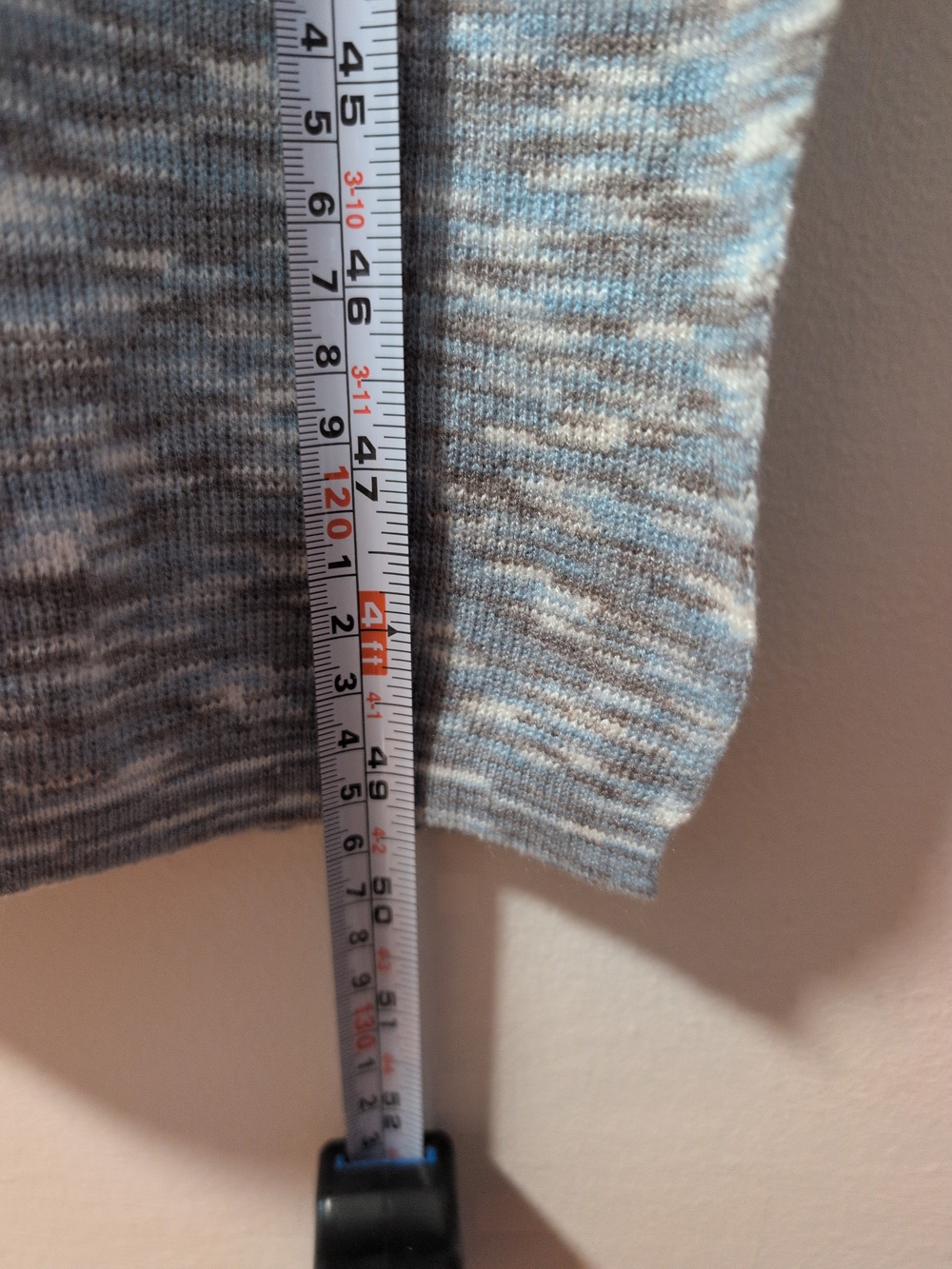 Crescent Heathered Blue Gray Maxi Dress Small